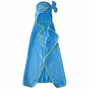 NWOT 3D Applique Woven Terry Bath Wrap Towel Baby to Toddler - Whale